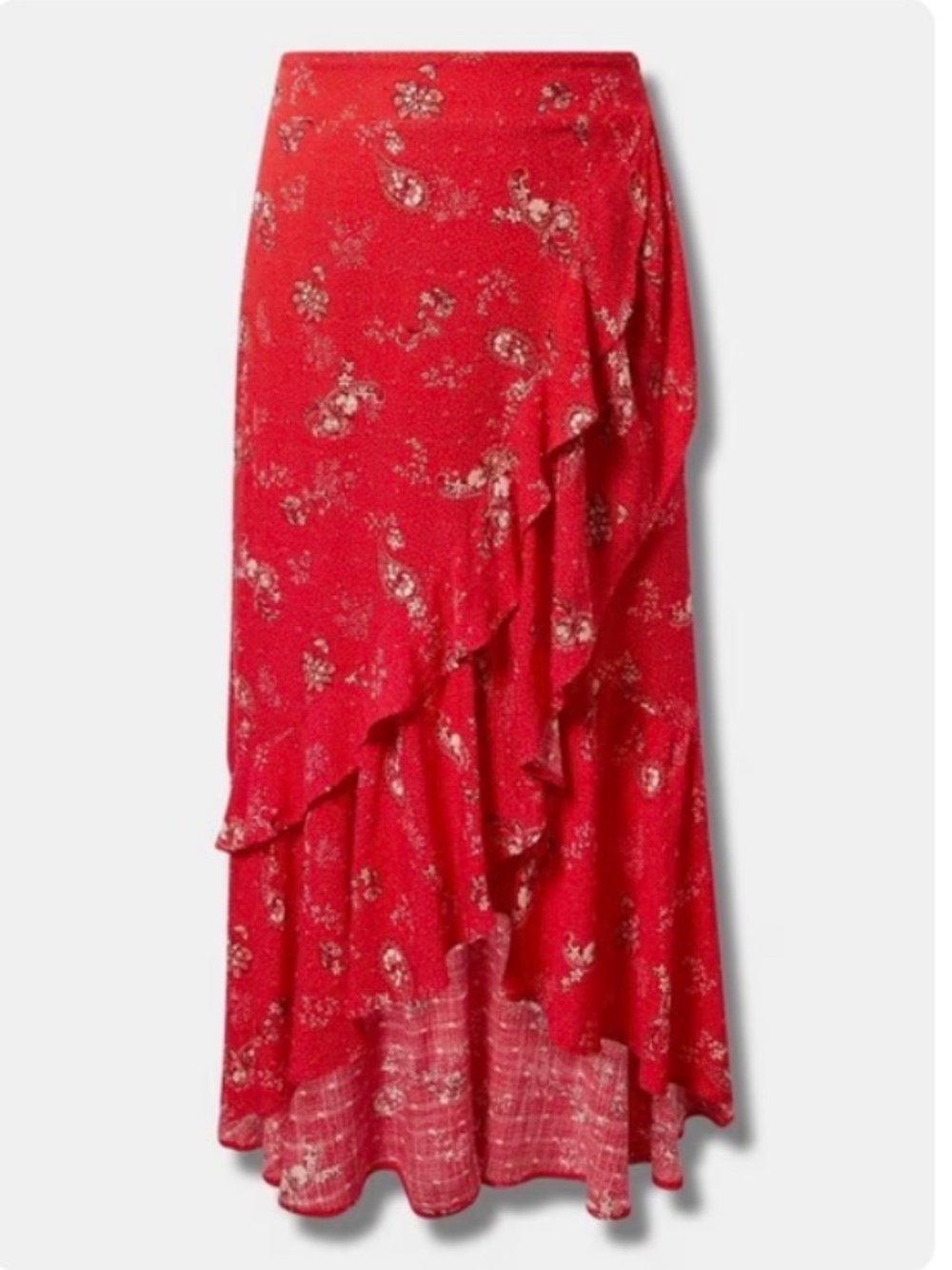 NWT Torrid Ruffle High-Low Maxi Skirt - Picture 4 of 5